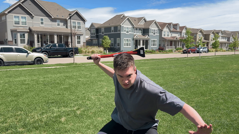 Luma AI Ray3 Modify being used to transform a man wielding an icescraper into a barbarian warrior wielding an axe in a desolate cityscape