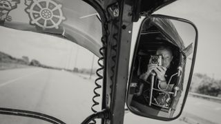 Benedict Brain selfie in a TukTuk with Fujifilm GFX100RF